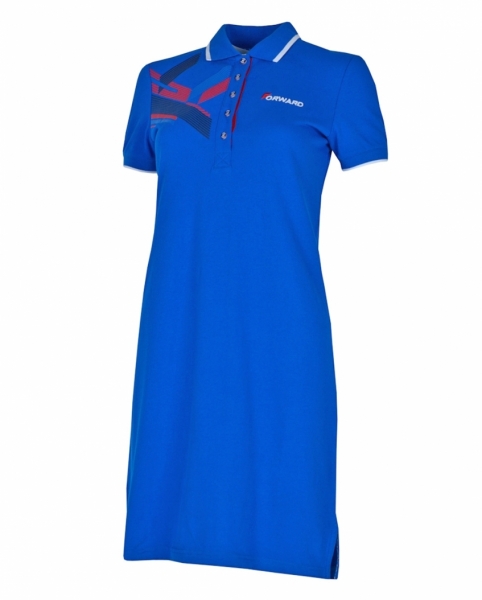 Платье-поло женское (голубой)