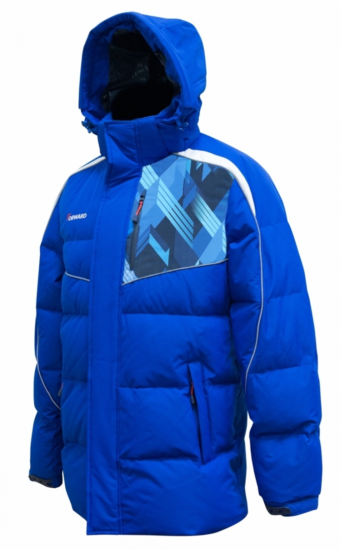 Куртка пуховая мужская (голубой/синий)