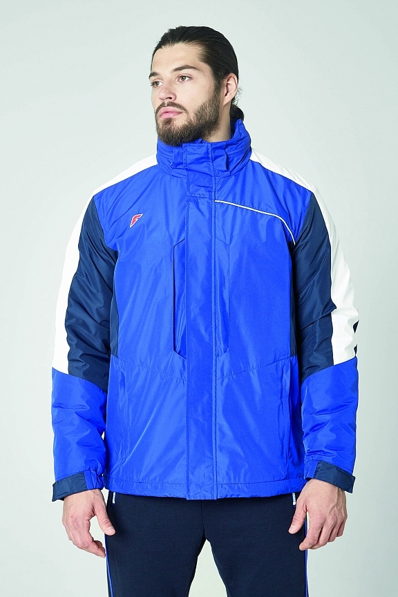Куртка на флисовой подкладке мужская (голубой/синий)
