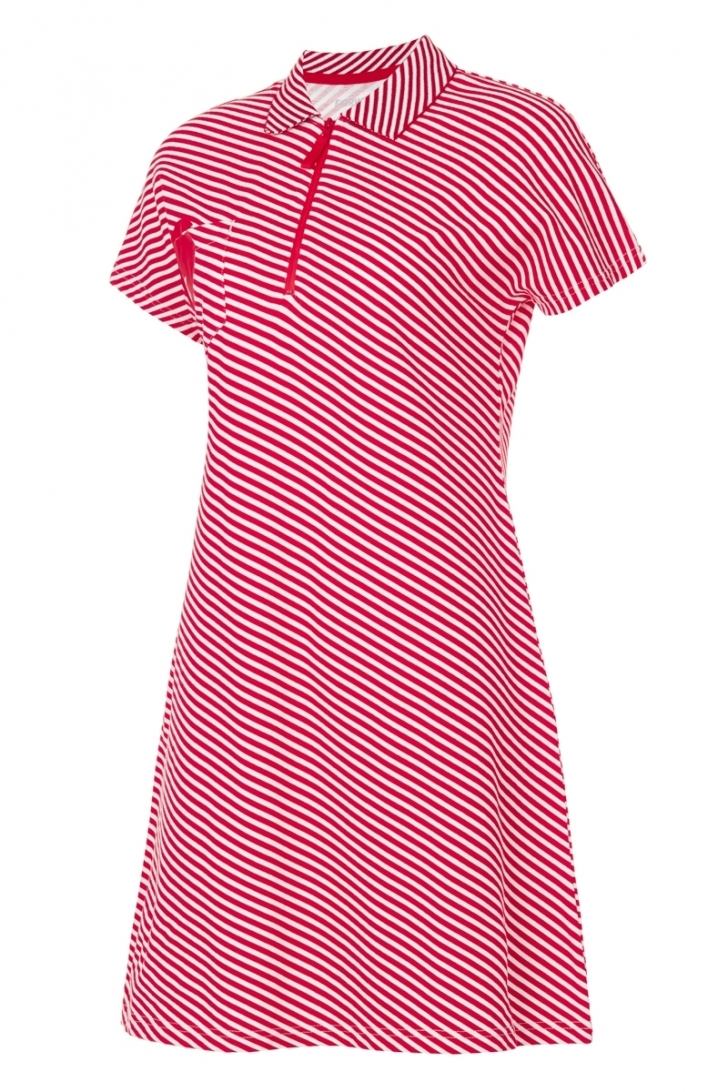 Платье Поло женское (красный/белый)