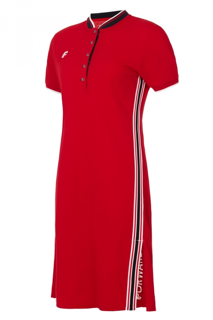 Платье поло женское (красный)