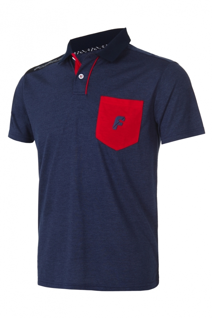 Рубашка Поло мужская (синий/красный)