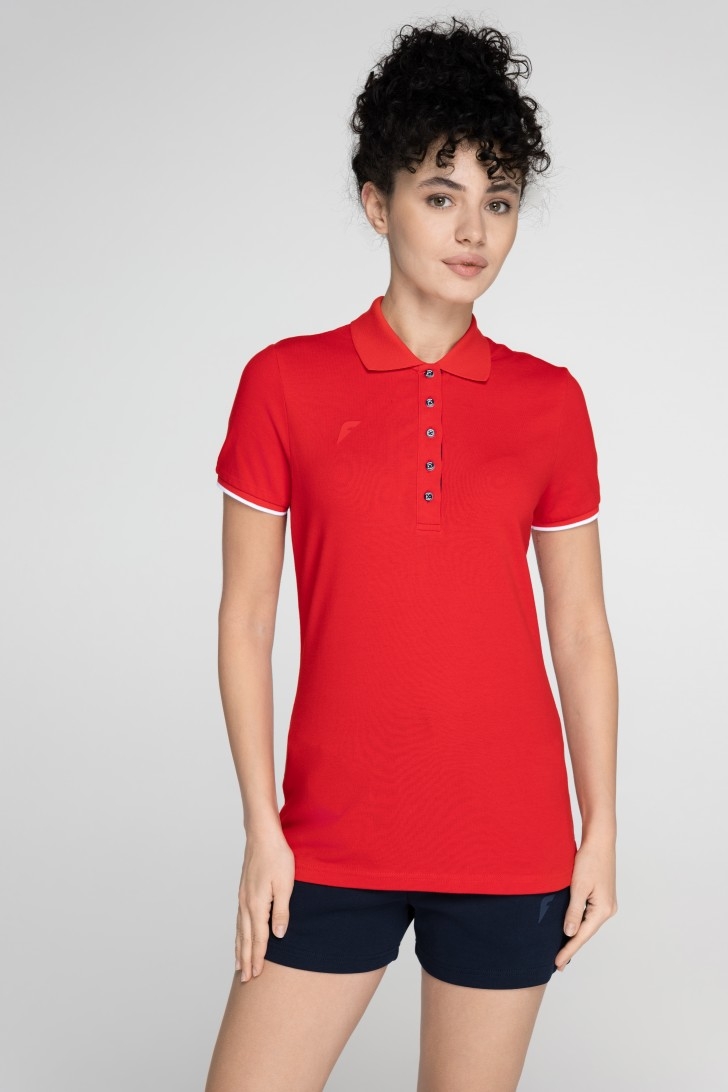 Рубашка поло женская (красный/красный)