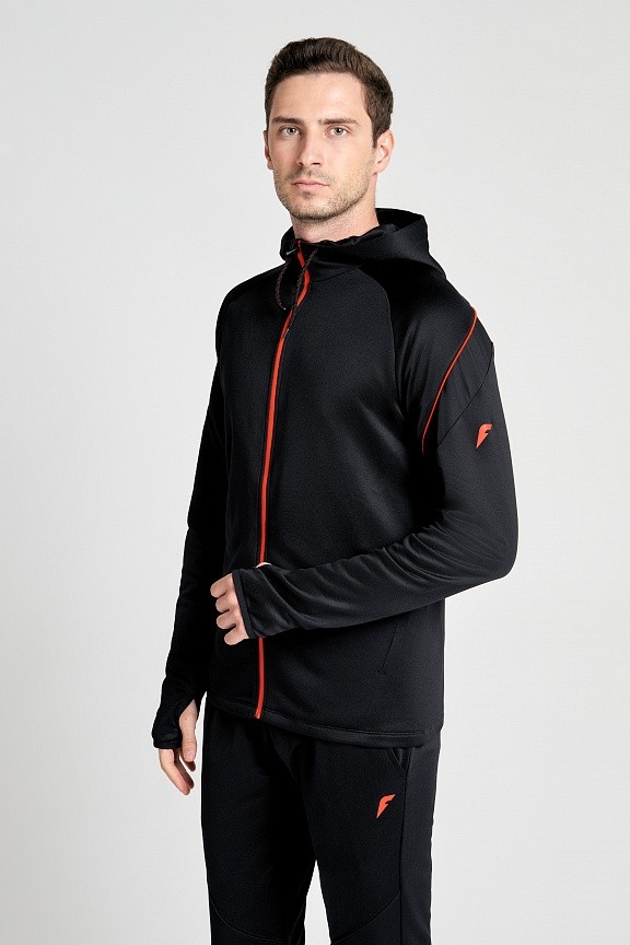 Куртка спортивная мужская (черный/черный)